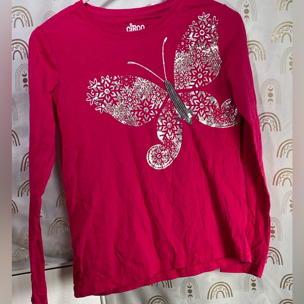 Circo Fuchsia Long Sleeve with Silver Butterfly